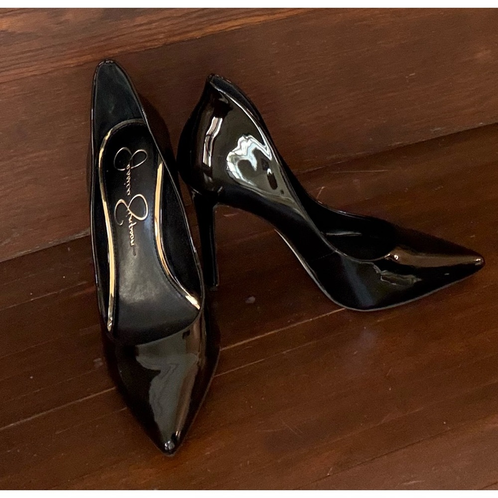 Jessica Simpson Glossy Black Heels